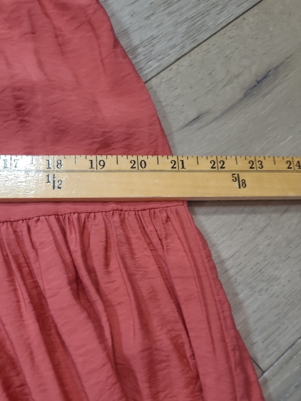 EUC LC Lauren Conrad Skirt Women's sz M Orange Tiered Ruffled Long Skirt - Picture 9 of 12